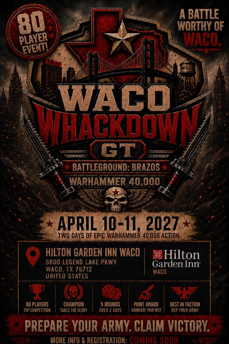 Waco Whackdown GT event poster